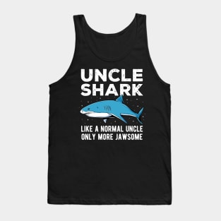 Uncle Shark Only More Jawsome Fathers Day Gift Tank Top